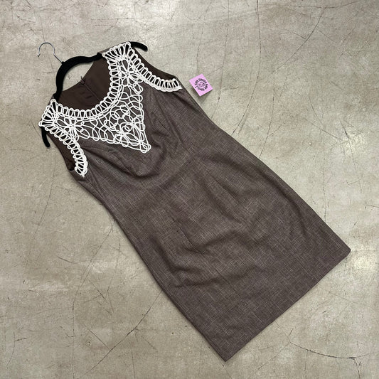 BROWN FLORAL VICENT DRESS