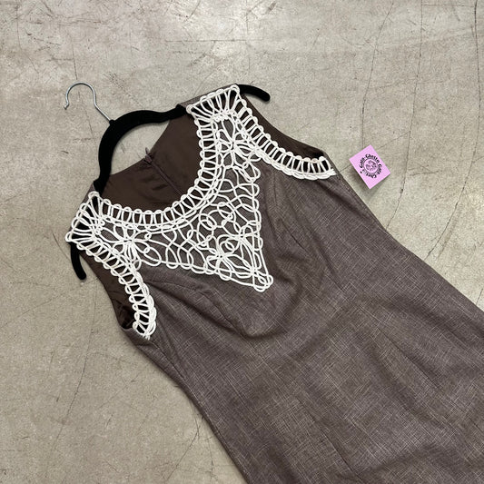 BROWN FLORAL VICENT DRESS