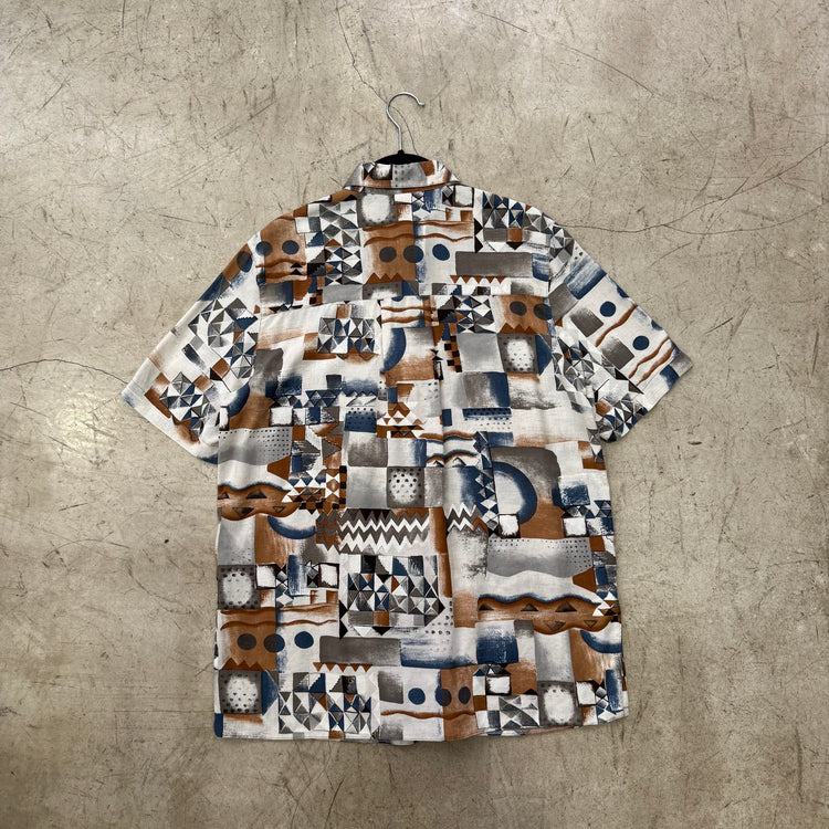 CAMISA BROWN BLUE PRINT NEW FAST