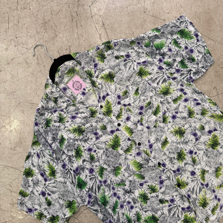 CAMISA WHITE FLORAL LILAC