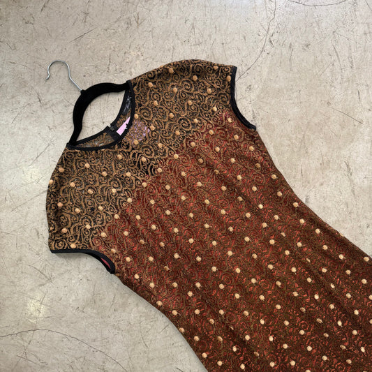 VESTIDO BLACK ORANGE VICENTE ROMERO