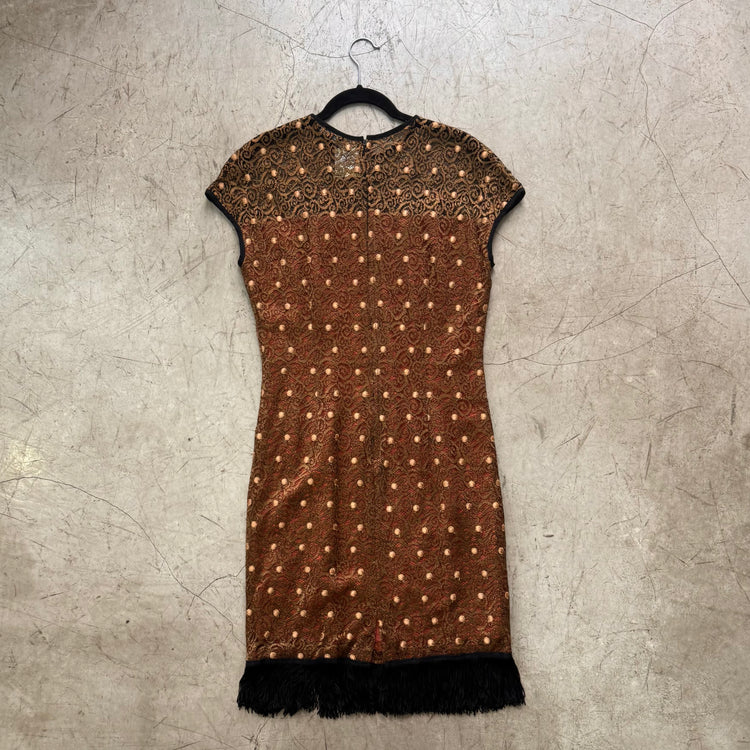 VESTIDO BLACK ORANGE VICENTE ROMERO