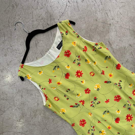 VESTIDO GREEN FLORAL VICENT J. ALBERT