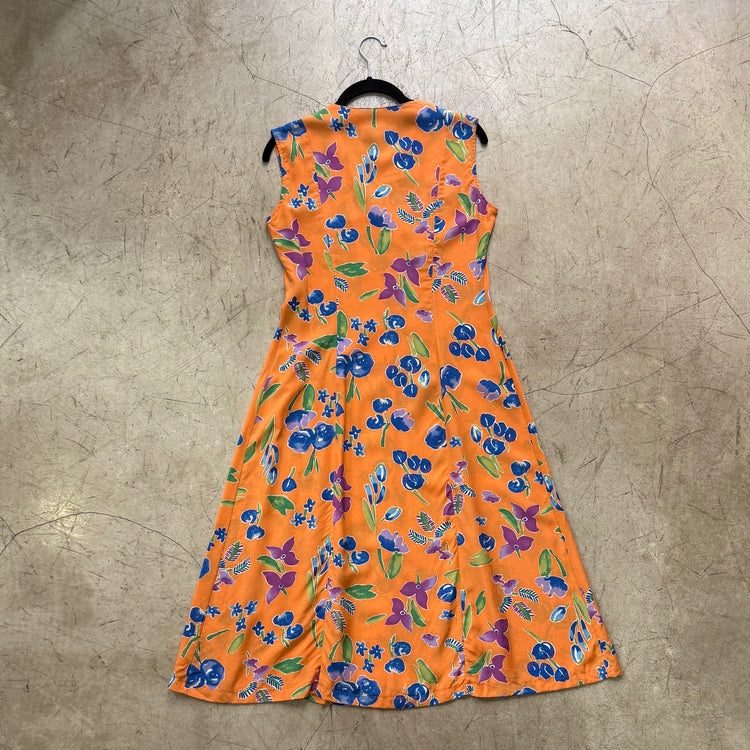 VESTIDO NARANJA BOTONES JULIETTA