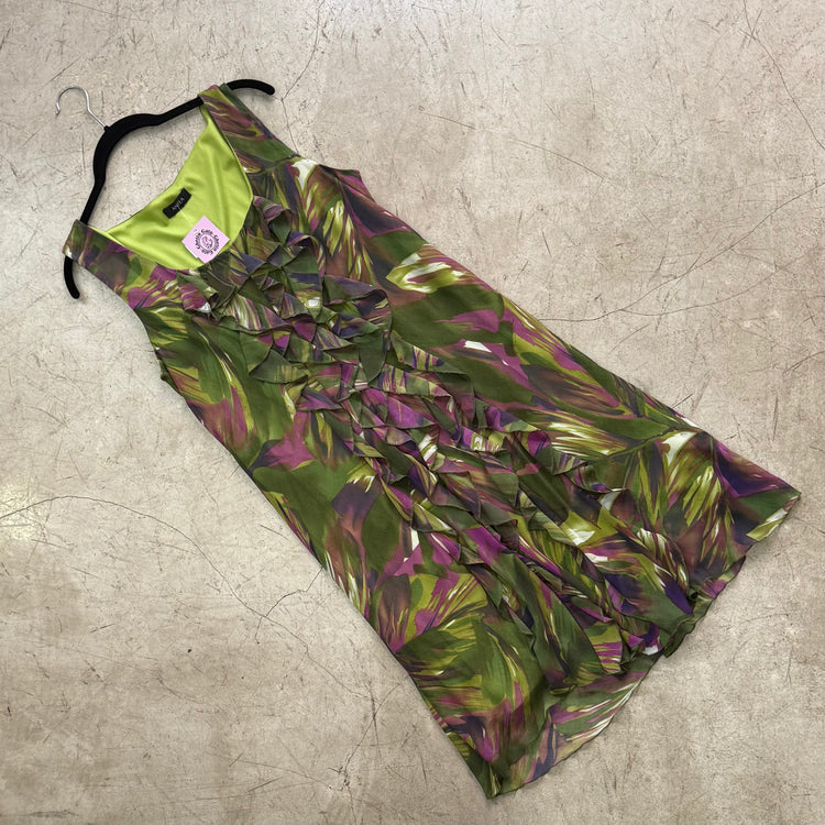 VESTIDO GREEN VOLANTES ANTEA