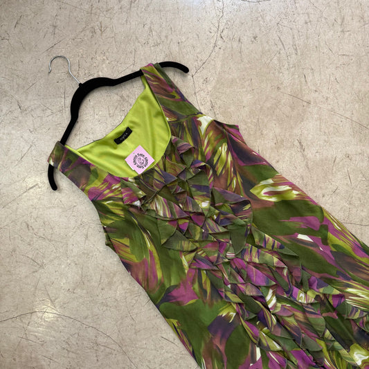 VESTIDO GREEN VOLANTES ANTEA