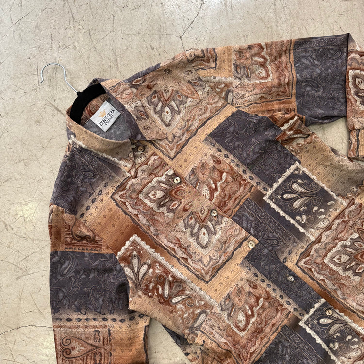 CAMISA BEIGE FLORAL TYORAN