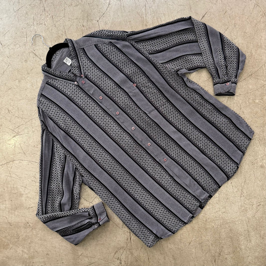 CAMISA GREY RAYAS PRINT