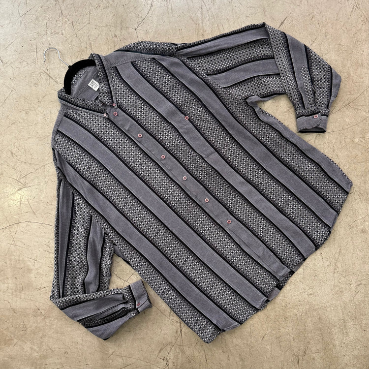 CAMISA GREY RAYAS PRINT