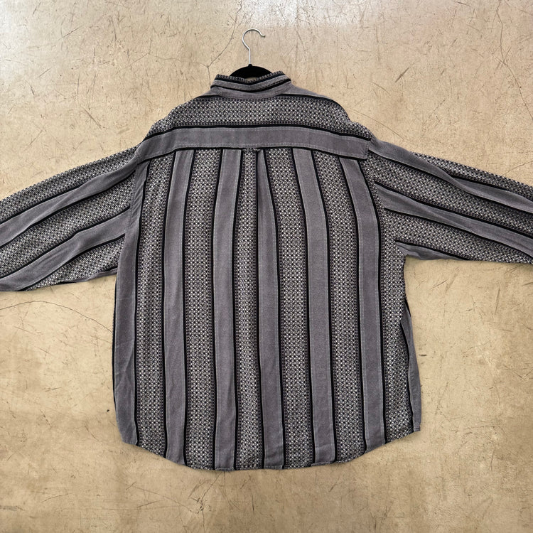 CAMISA GREY RAYAS PRINT