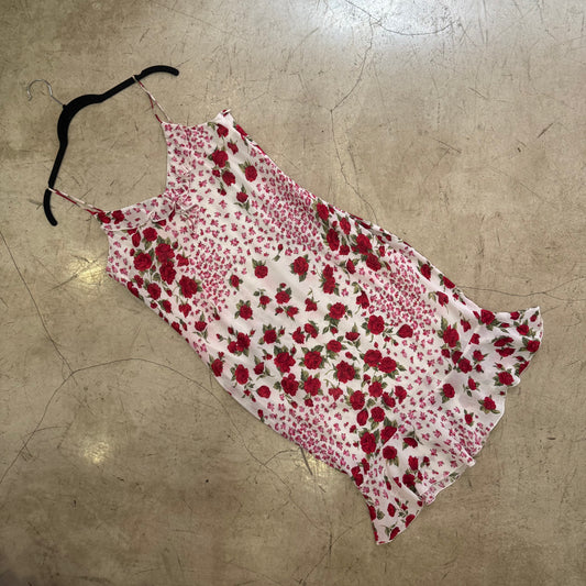 VESTIDO WHITE RED FLORAL