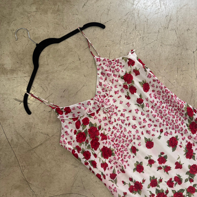 VESTIDO WHITE RED FLORAL