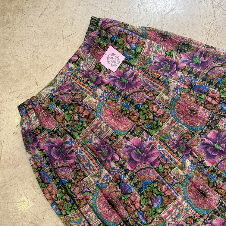 FALDA GASA LILAC FLORAL