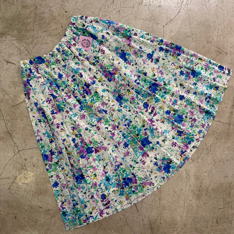 FALDA BLUE WHITE FLORAL