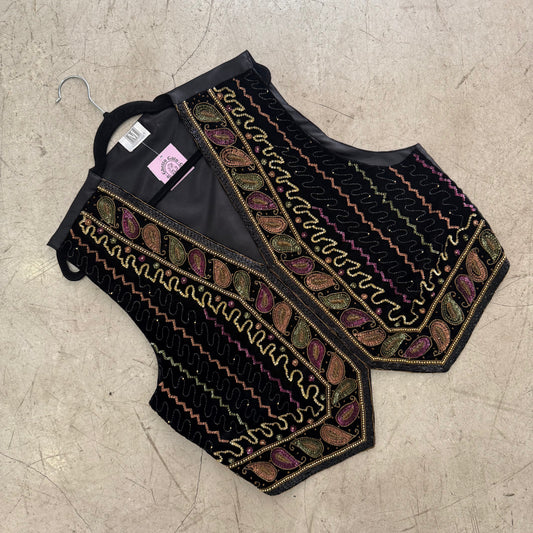 CHALECO BORDADO BLACK