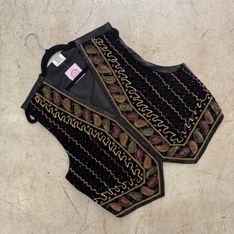 CHALECO BORDADO BLACK