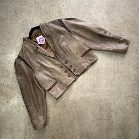 CHAQUETA PIEL BLAZER AUSTRIA BROWN