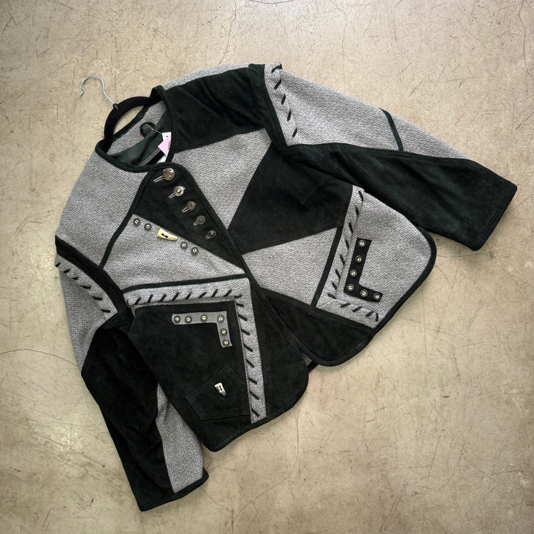 CHAQUETA PIEL GREEN GRAY