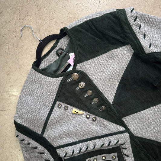 CHAQUETA PIEL GREEN GRAY