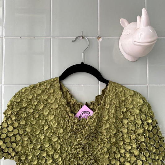TOP CAMISETA POPCORN OLIVA