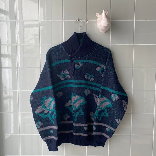ROSES NAVY SWEATER