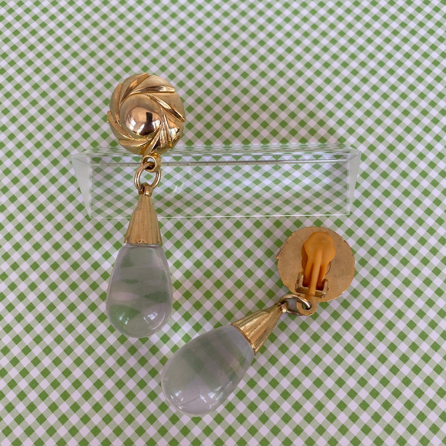 PENDIENTES GOTA TRANSPARENTE - Ghetto Gato Vintage Alicante