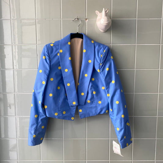 BLUE YELLOW POLKA BLAZER