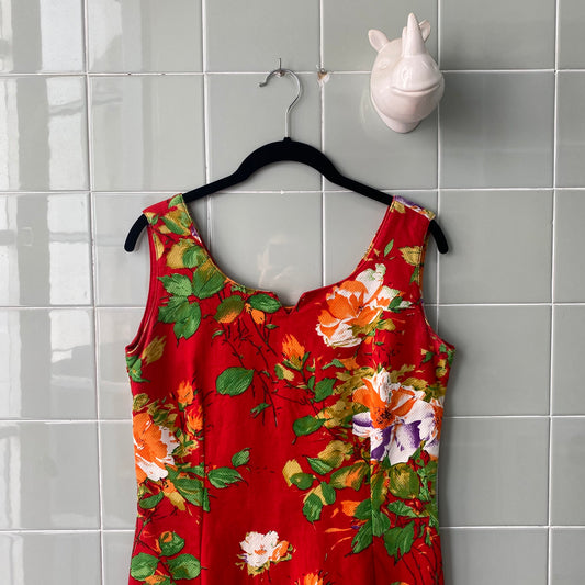 VESTIDO FLORAL TIRANTES RED
