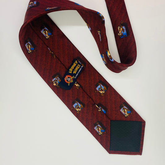 MAROON TAZ TIE