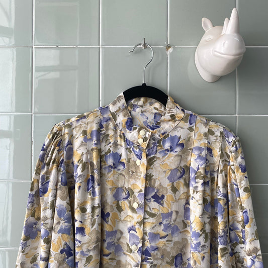 CAMISA YELLOW LILAC FLOWERS