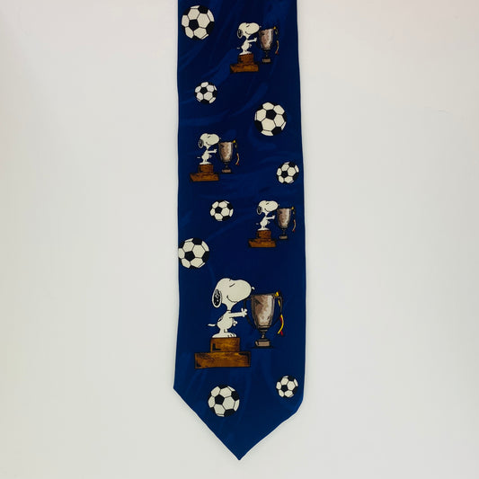 SNOOPY BLAUE FUSSBALLKRAWATTE