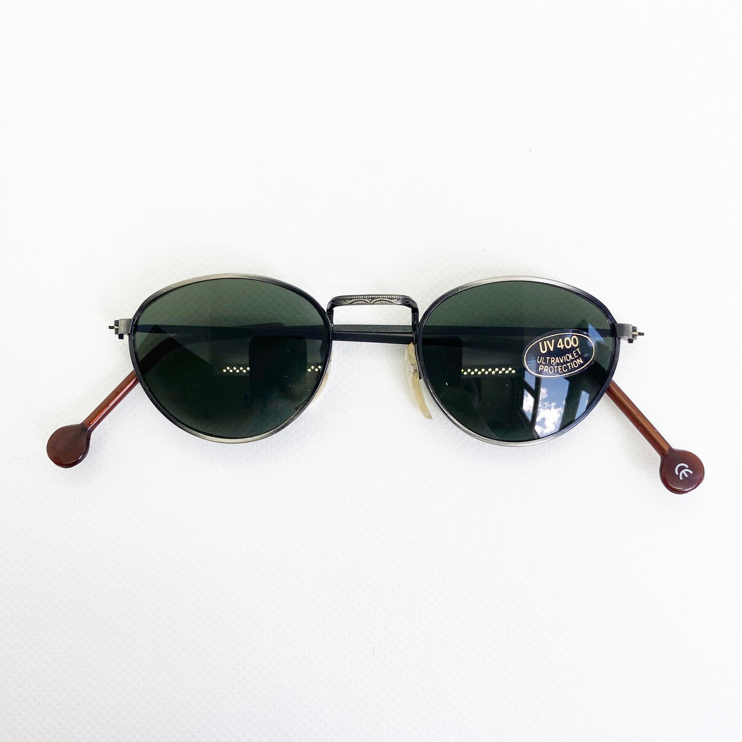 GAFAS 90s BLACK ROUND - Ghetto Gato Vintage Alicante Ropa